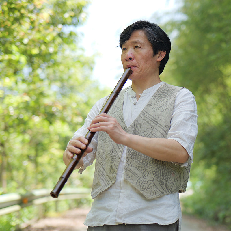 姚茂顺亲制专业演奏大漆短箫