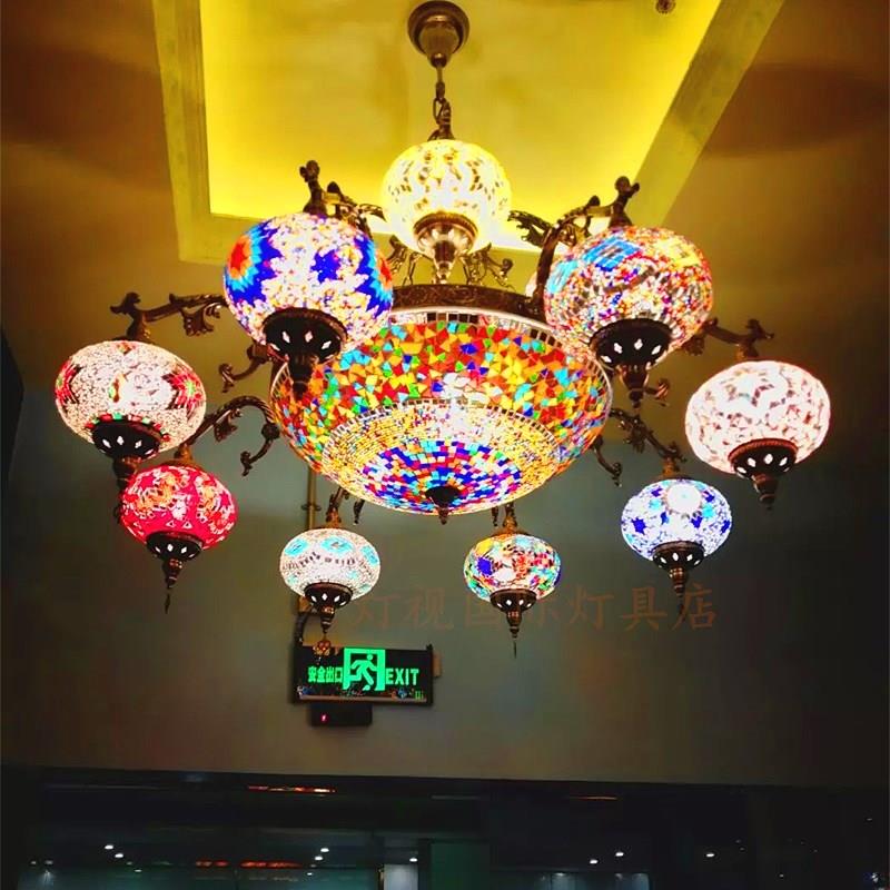 欧式复古浪漫客厅别墅特色餐厅咖啡馆西餐厅酒店手工枝型玻璃吊灯