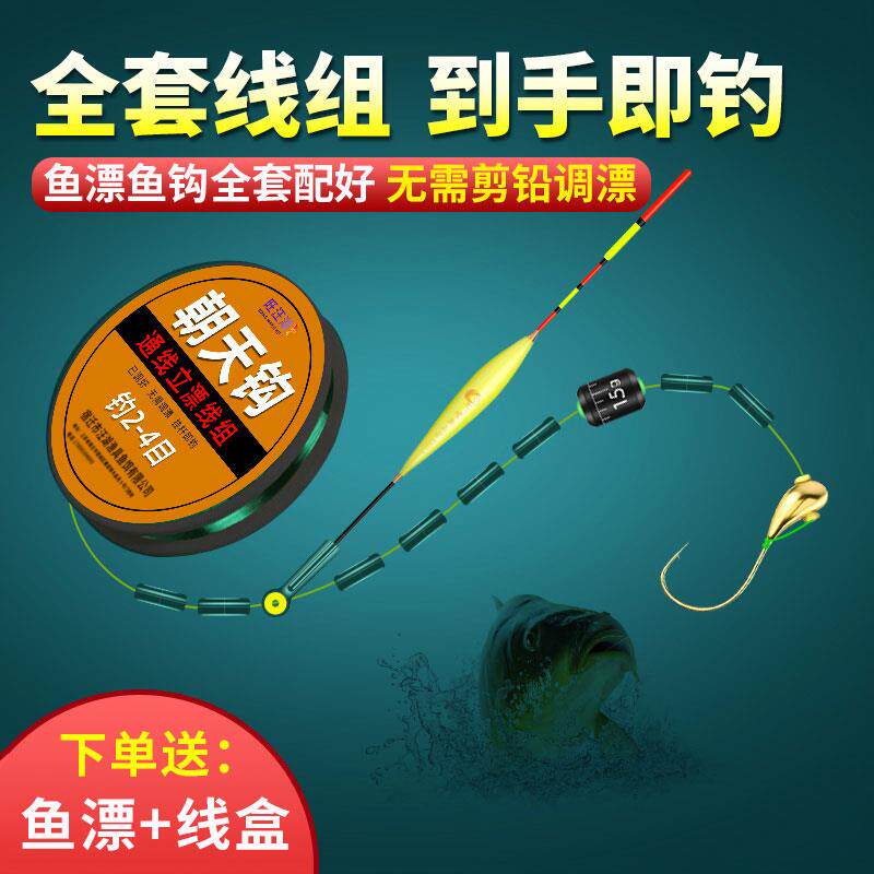 免调漂线组成品主线朝天钩全套套装鲫鱼线传统钓立漂高灵敏主线组