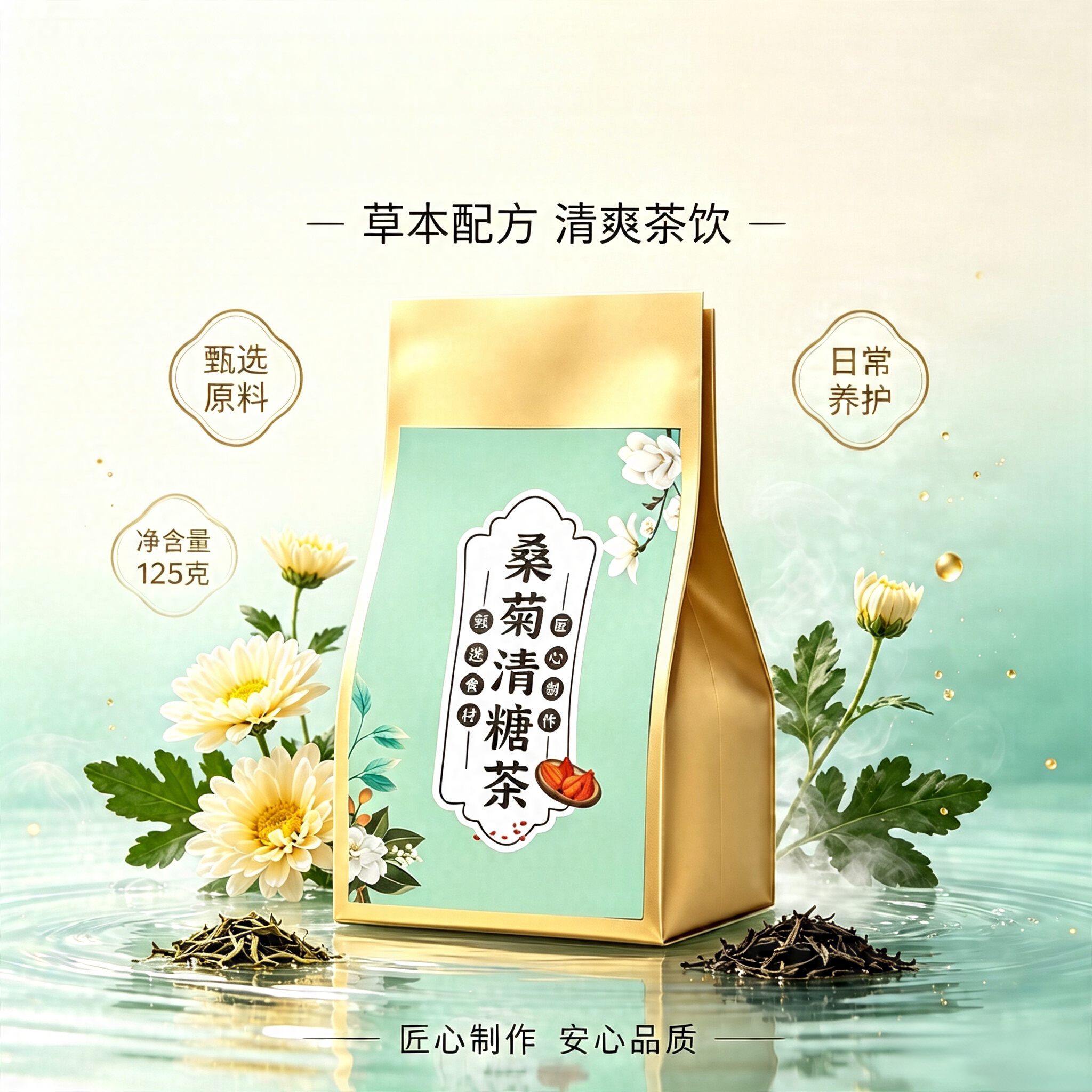 桑菊清糖茶去糖清糖花草独立茶包栀子苦瓜桑叶玉米须养生茶冲泡水
