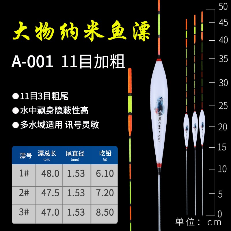 大物鱼漂加粗醒目纳米浮漂套装钓鱼漂全套青鲢鳙鲤鲫鱼漂高灵敏
