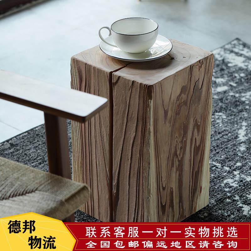 实木方木墩子木桩茶几原木树桩树墩正方形木头墩子家用木墩木桩凳