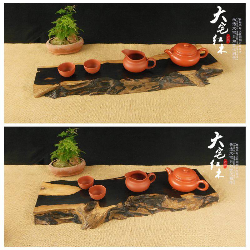 黑檀复古茶台原木天然紫砂壶怀旧干泡台茶盘摆件底座小盆景展示台