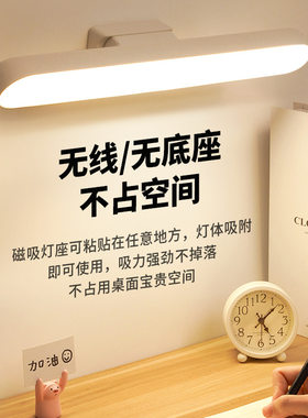 磁吸台灯吸顶大学生防近视护眼学习宿舍挂壁充电寝室吸附式酷毙灯