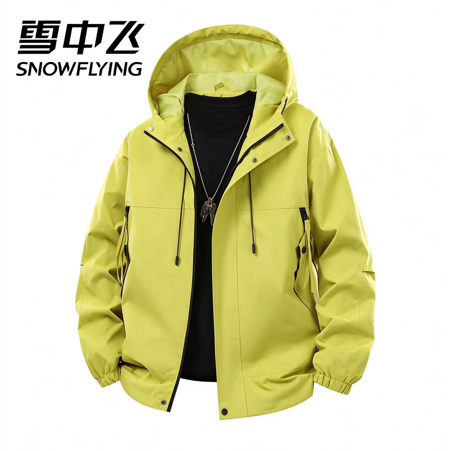 雪中飞！软壳防风连帽冲锋衣