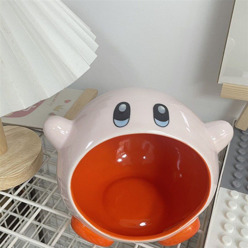 星之卡比创意陶瓷烟灰缸可爱卡通家用客厅办公室女生防飞灰小摆件