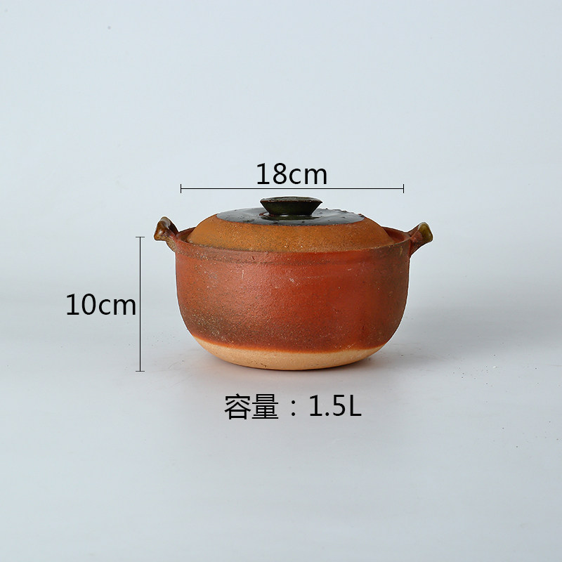 炖汤土罐子正宗土砂锅老式手工粗土炒菜家用燃气纯土无釉煲汤孕妇