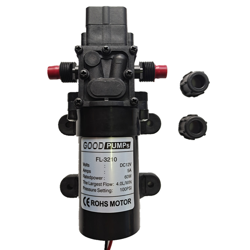12V18V24V48V60W博今bojin直流隔膜泵壁挂锅炉增压喷雾器泵洗车器