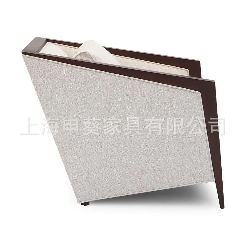 美式乡村现代创意轻奢沙发客厅会客布艺单人沙发椅酒店别墅样板房