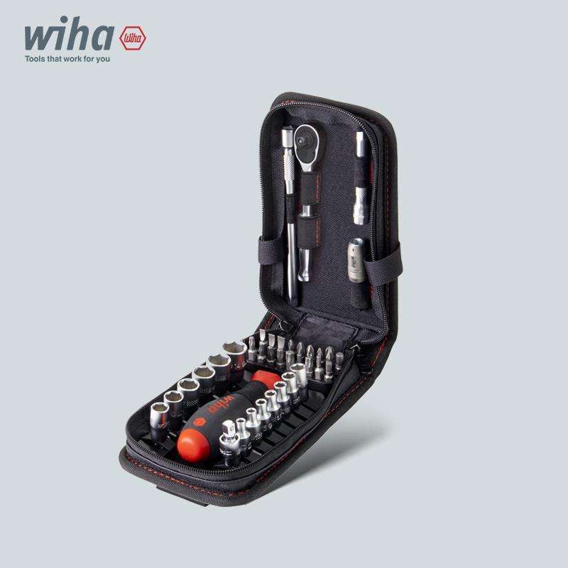 wiha威汉 机加工棘轮套筒组套便携式1/4&rdquo;40件套