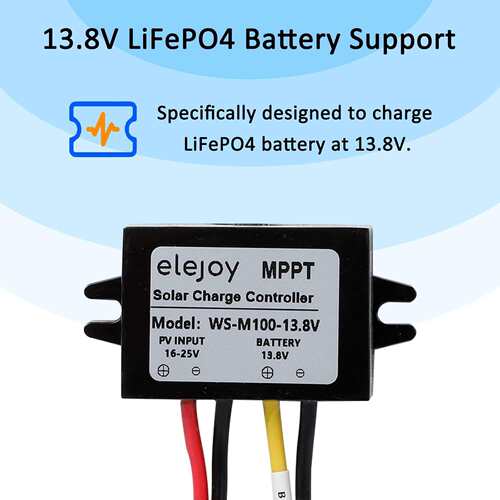 8 Amp 13.8V 100W MPPT Solar Charge Controller