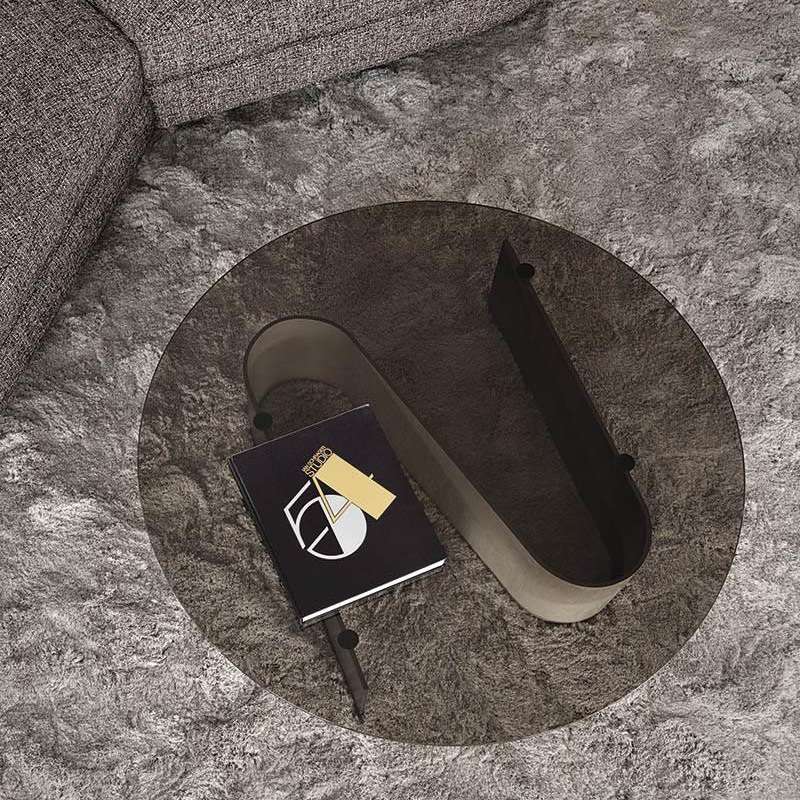 美式铁艺边几简约现代创意钢化玻璃圆桌沙发角几个性阳台小茶几