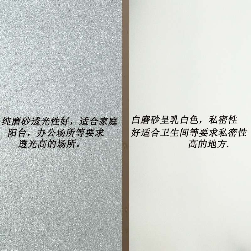 静电磨砂玻璃贴膜卫生间浴室办公室防窥膜遮阳隔热窗户贴纸