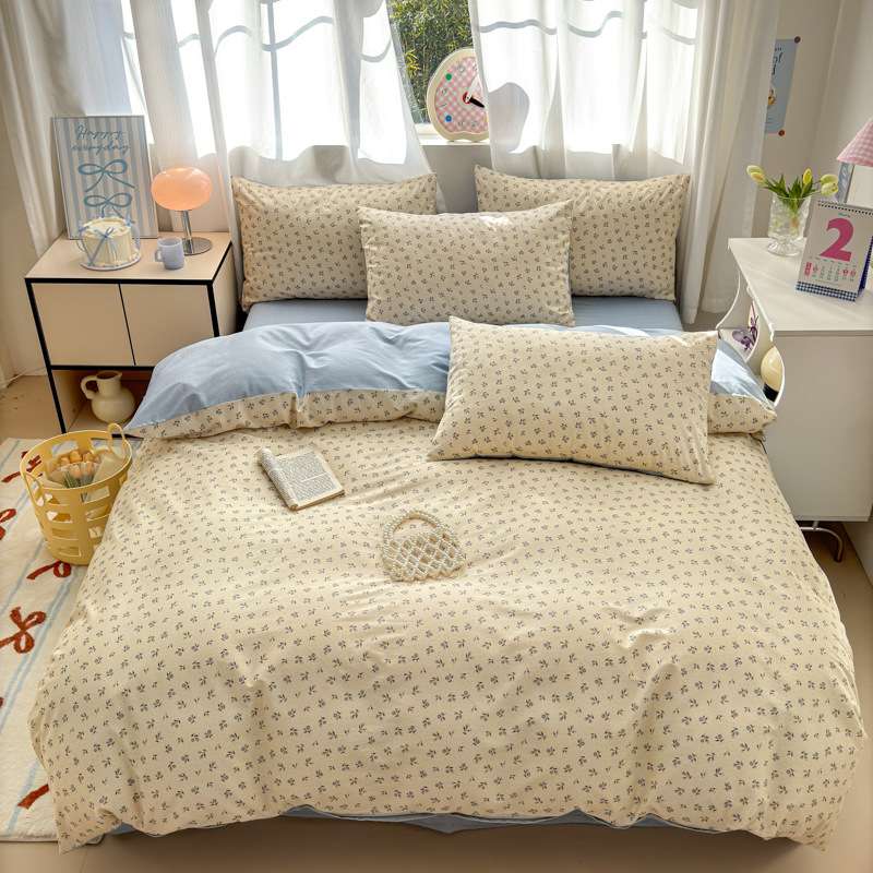 2025新款全棉斜纹40支小清新碎花四件套田园风少女心被套床上用品
