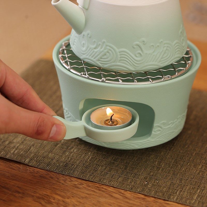 蜡烛陶瓷温茶器暖茶炉底座家用茶壶玻璃公道杯茶海保温围炉煮烤茶
