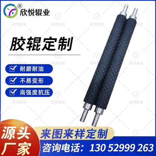 吹膜机耐温橡胶辊送料橡胶滚轮开槽网纹拉料收卷辊密封胶滚修复胶
