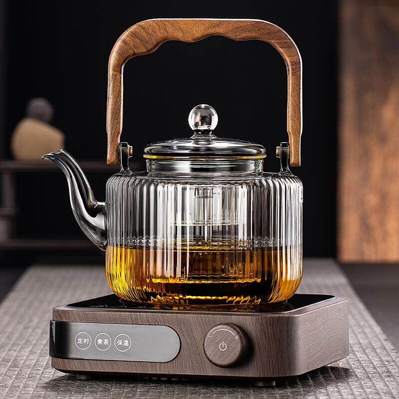玻璃蒸汽喷淋式煮茶器围炉室内煮茶电陶炉蒸煮两用养生壶烧水套装