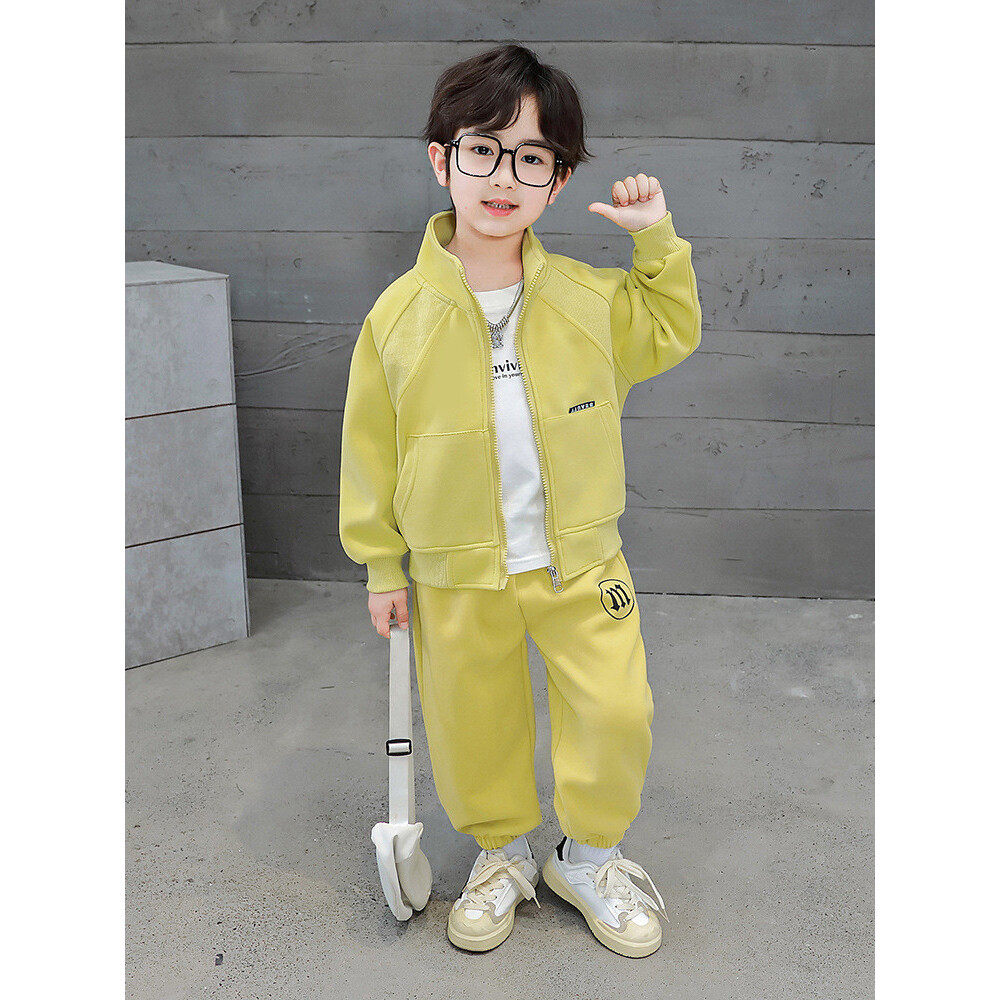 男童套装儿童2026新款春秋季小男孩卫衣休闲两件套宝宝运动秋装潮