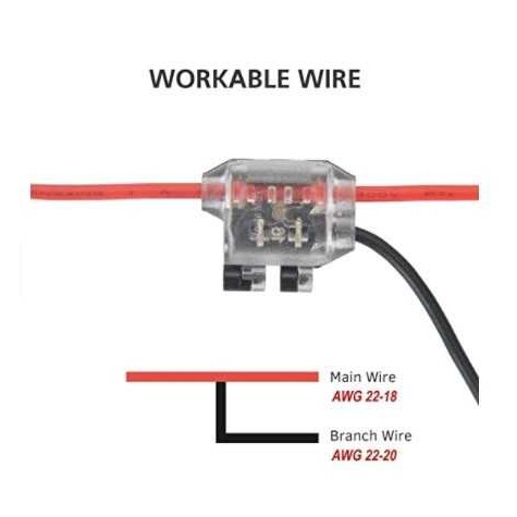 3路 t 分接免焊接线端子  免焊接 线连接器 适合24-18 awg 电线