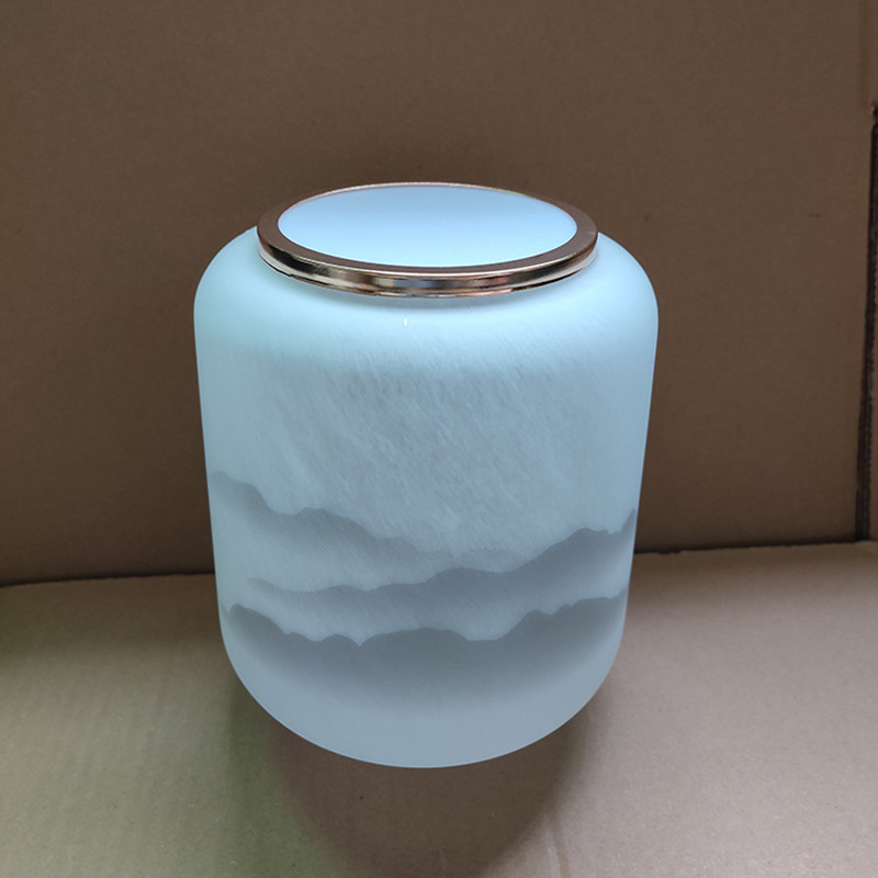 灯具配件大全山水图案磨砂玻璃灯罩吊灯外壳罩图片