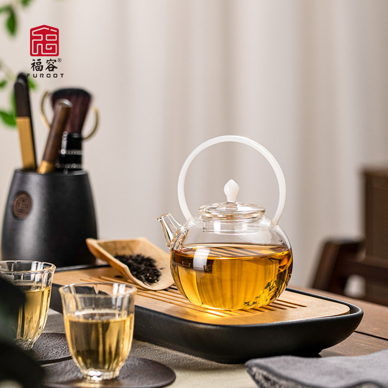福容锦卿壶小茶壶电陶炉煮茶壶家用高硼硅玻璃泡茶壶耐高温提梁壶图片