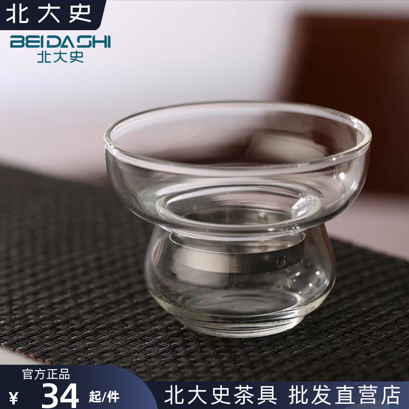 北大史茶滤过滤器公杯茶漏不锈钢过滤网功夫茶具过滤网玻璃网漏