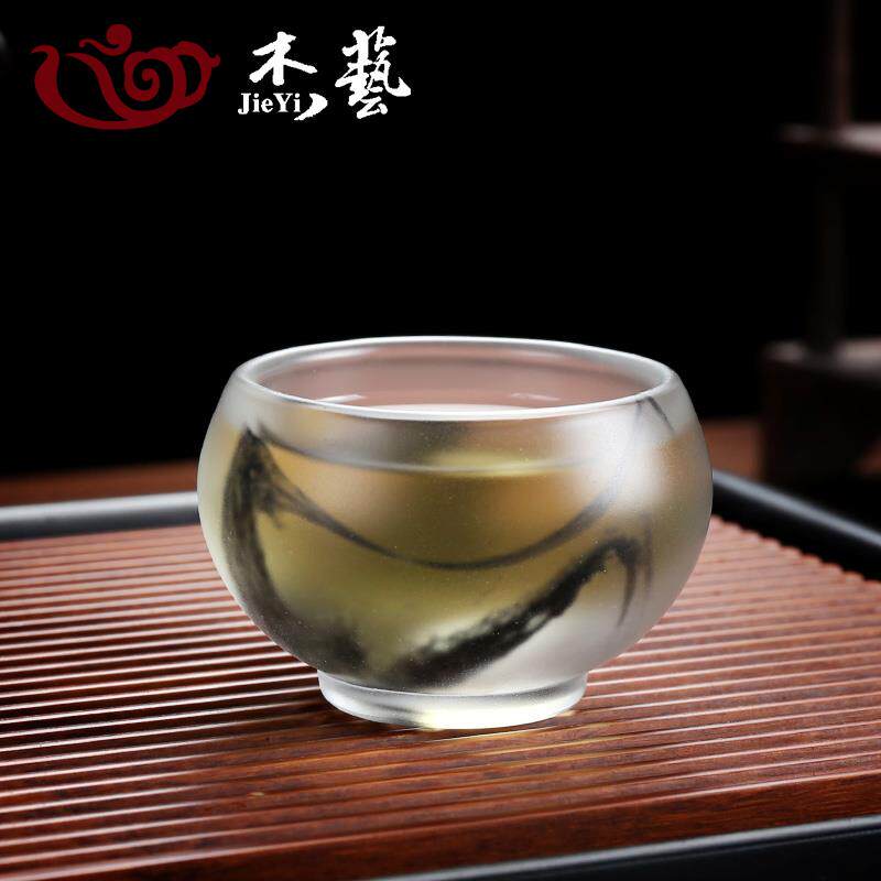 茶杯琉璃小号单个加厚耐热主人杯家用水晶玻璃品茗杯功夫茶具杯子