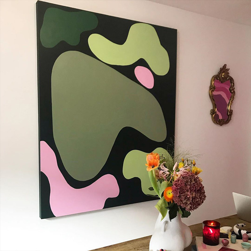 创意缤纷客厅装饰画抽象色块大厅墙壁画个性卧室床头画大幅背景画