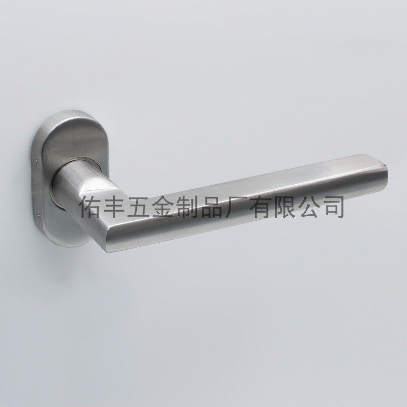 304拉丝不锈钢椭圆盖直角扁管门执手分体式窄体型材移门趟门拉手