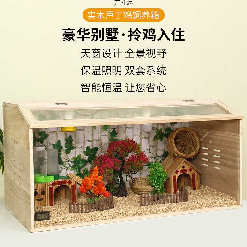 实木芦丁鸡饲养箱养殖宠物窝鸡窝屋鹌鹑鸽子鹦鹉笼育雏室内保温箱