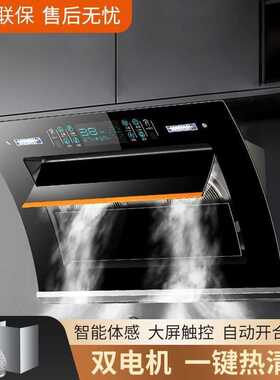 抽油烟机家用侧吸油烟机双电机声控烟机自动清洗小户型一件包邮