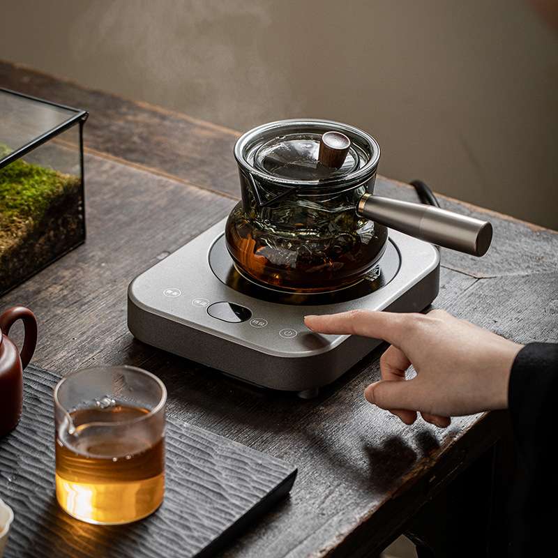 玻璃福禄侧把壶电陶炉蒸煮茶壶加热烧水壶家用陶壶茶具煮茶器套装