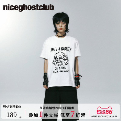 NICEGHOSTCLUB2026夏季新品兔或熊百搭T恤韩系ins风休闲宽松短袖