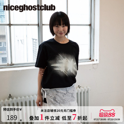 NICEGHOSTCLUB2026夏季新品动态符号T恤韩系ins风百搭基础短袖T恤