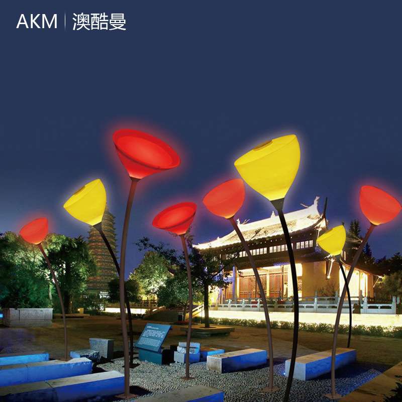 led马蹄莲灯户外芦苇灯防水广场公园小区草坪装饰景观亮化灯