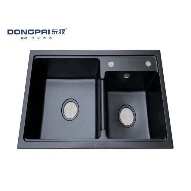 DONGPAI东派全屋家居橱家用厨房黑金刚304不锈钢单双槽手工水槽
