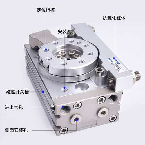MSQB10L2 MSQB20L2 MSQB30L2 旋转气缸带缓冲可配缓冲器摆动