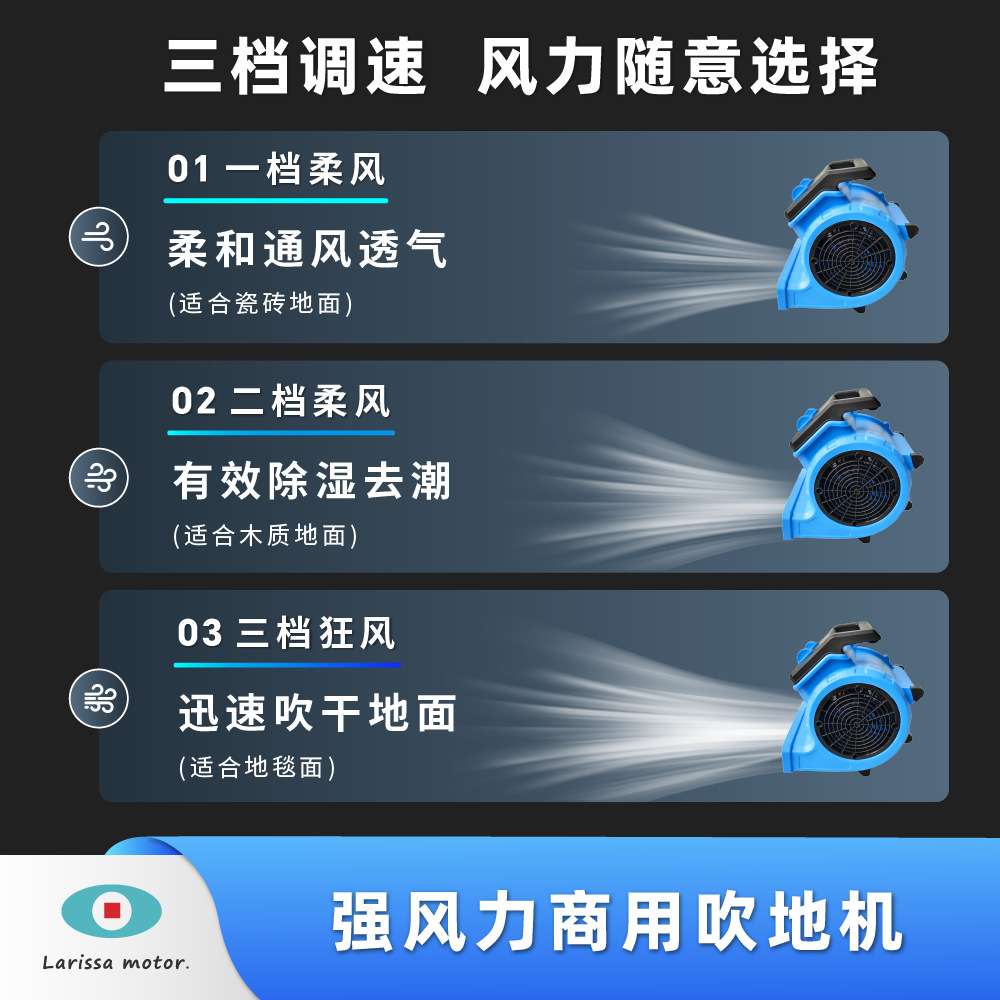 大风力吹地机去除湿气公共卫生间干地机通风机酒店地毯吹干机家用