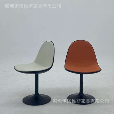 北欧简约书房电脑转椅设计师款靠背餐椅dining chair皮革