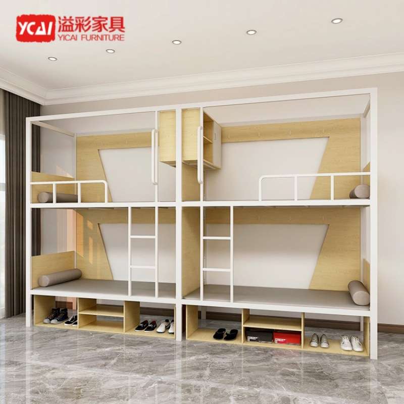 溢彩家具封板式上下床太空舱酒店民宿舍职工青年旅舍双层床学生床