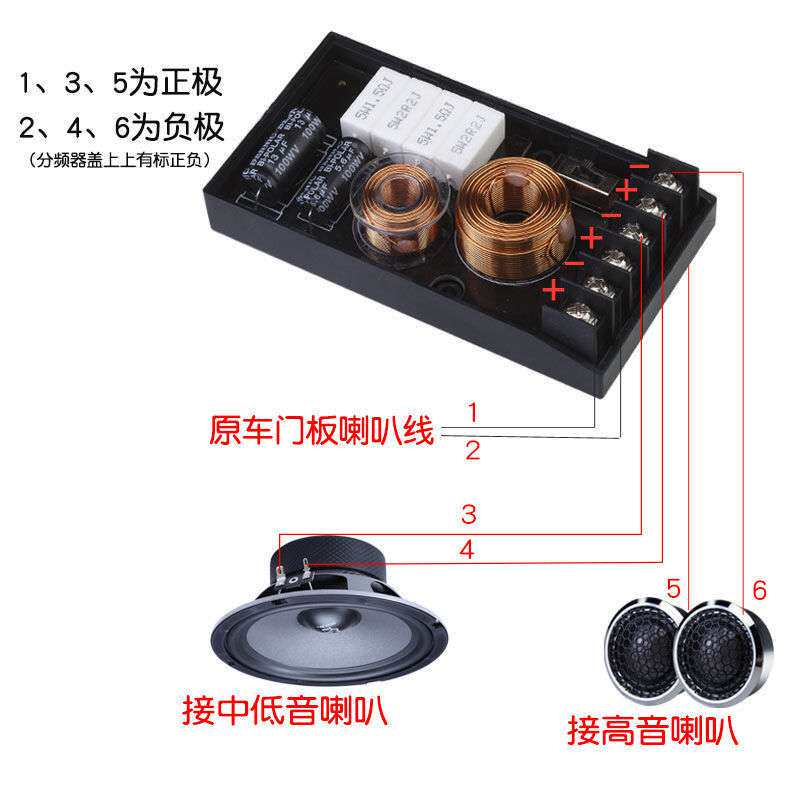 L5U车载音响喇叭6.5寸重低音主机直推高音同轴通用型无损安装扬声