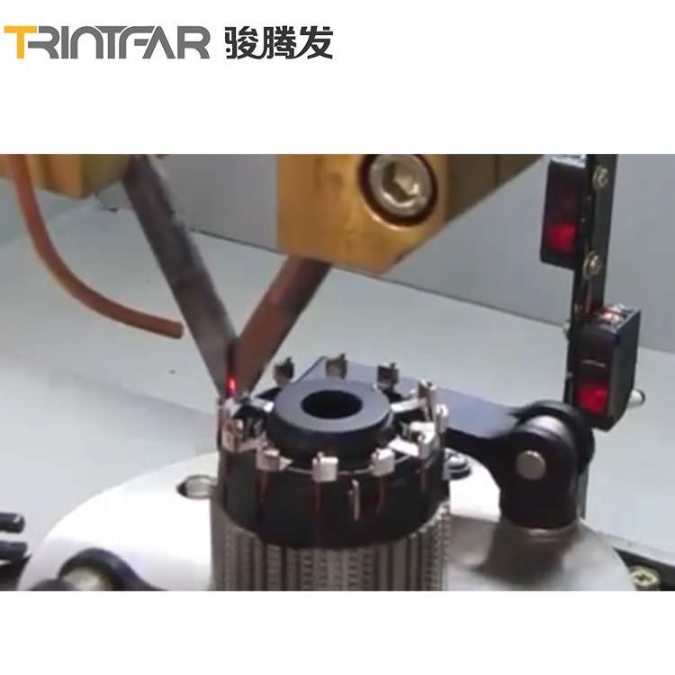 骏腾发电机定子铁芯焊接机百事达汽车马达转子硅钢片自动焊接设备