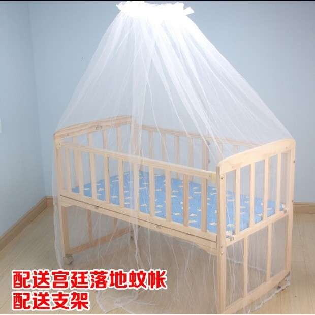 儿摇篮床小摇蒌轻便宝宝床婴儿床实木摇床带滚轮睡篮新生儿迷你。
