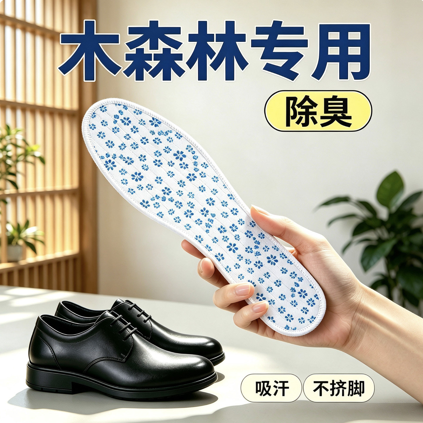 木森林专用男士除臭透气鞋垫