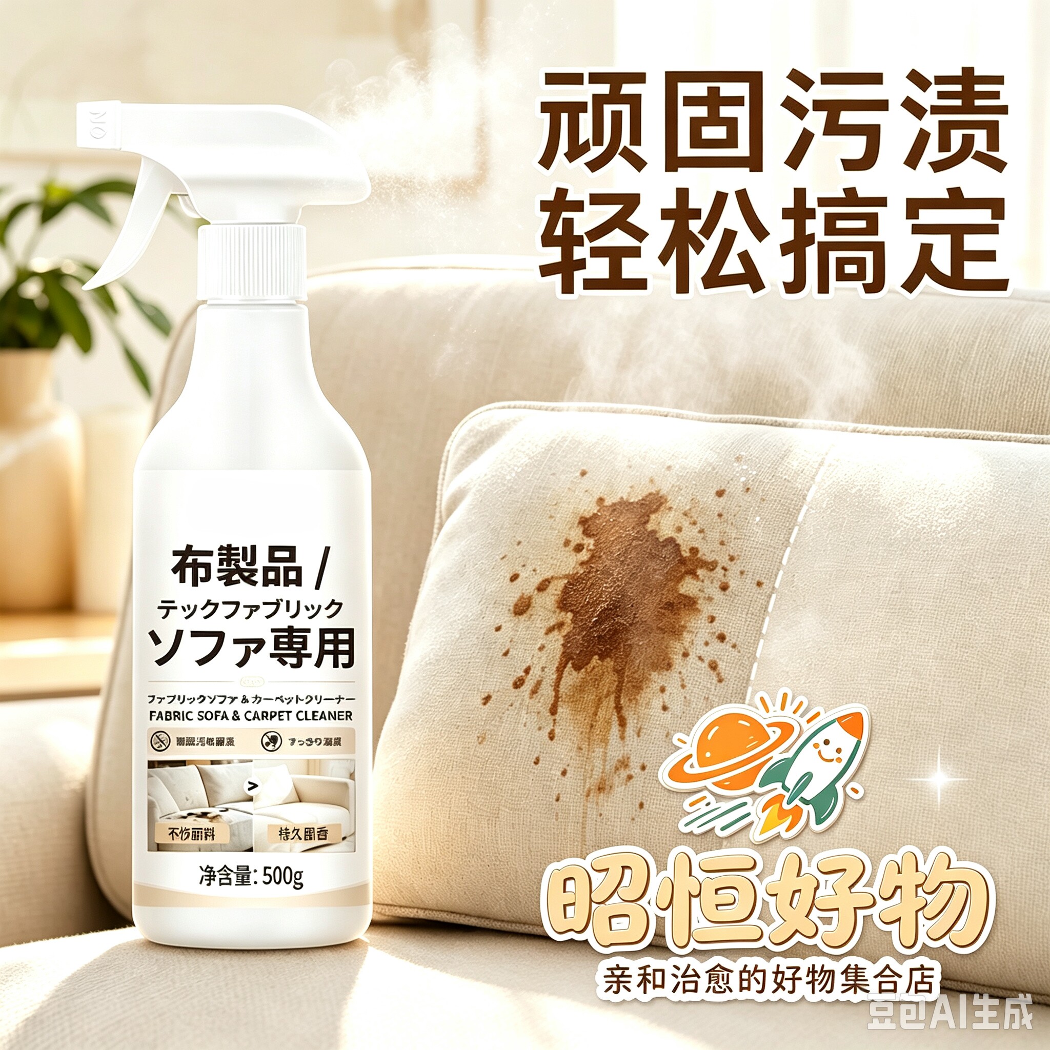 【免拆卸】布艺沙发窗帘科技布清洁剂地毯衣服床垫多功能干洗剂YS