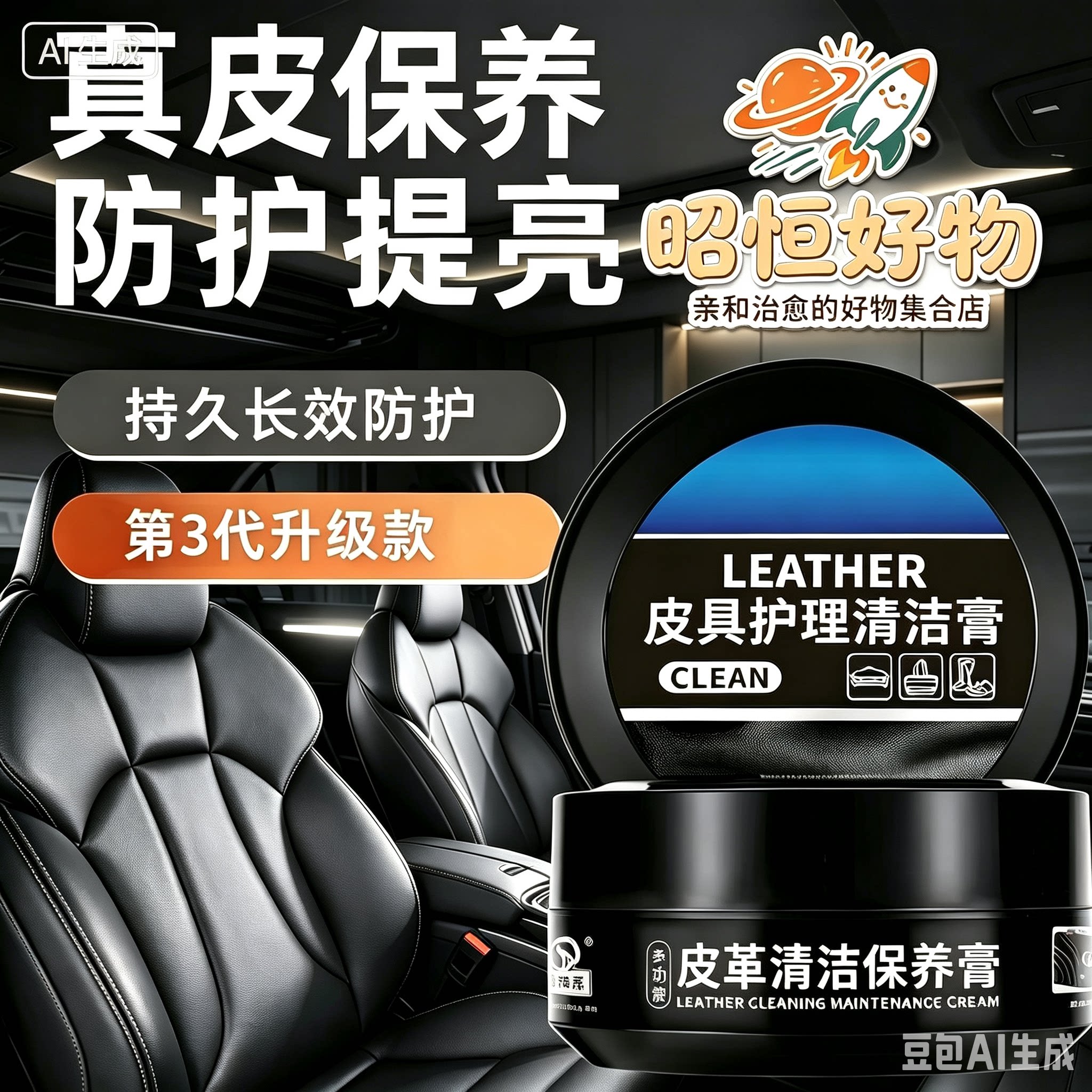 【第三代】汽车内饰清洁保养膏座椅皮具护理翻新上光养护用品YS