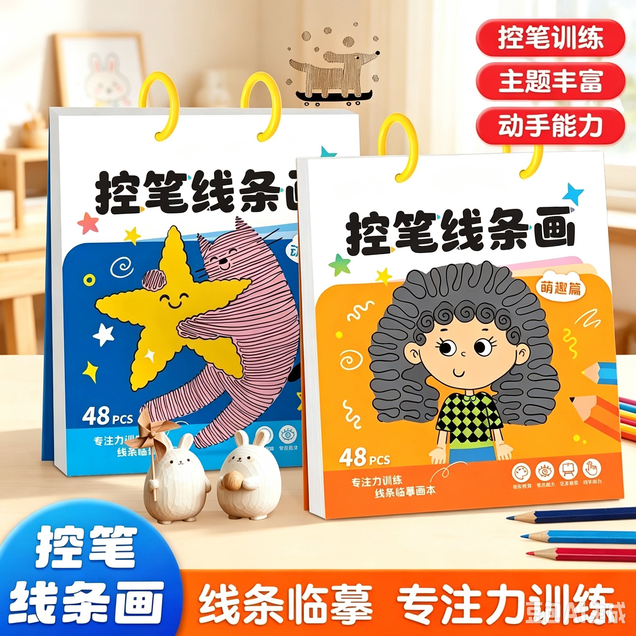 儿童控笔训练3-6岁画画本描线临摹幼儿园早教启蒙专注力训练YS
