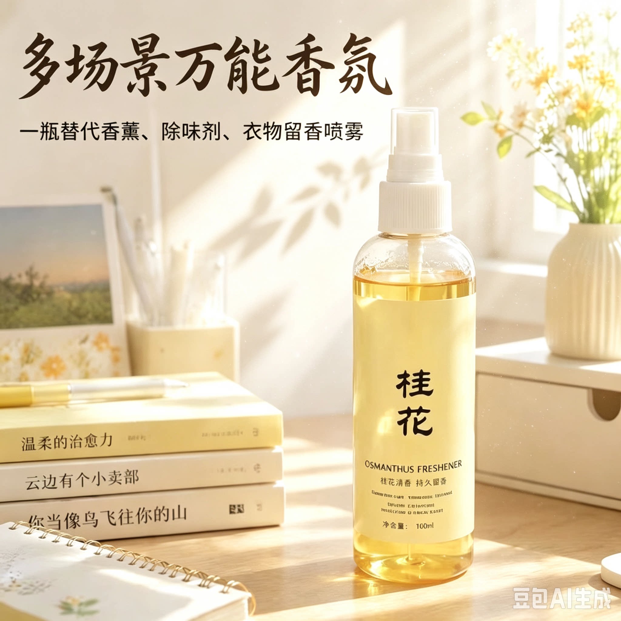 桂花香水家用卧室卫生间除臭剂车载空气清新剂持久空气净化剂CJ