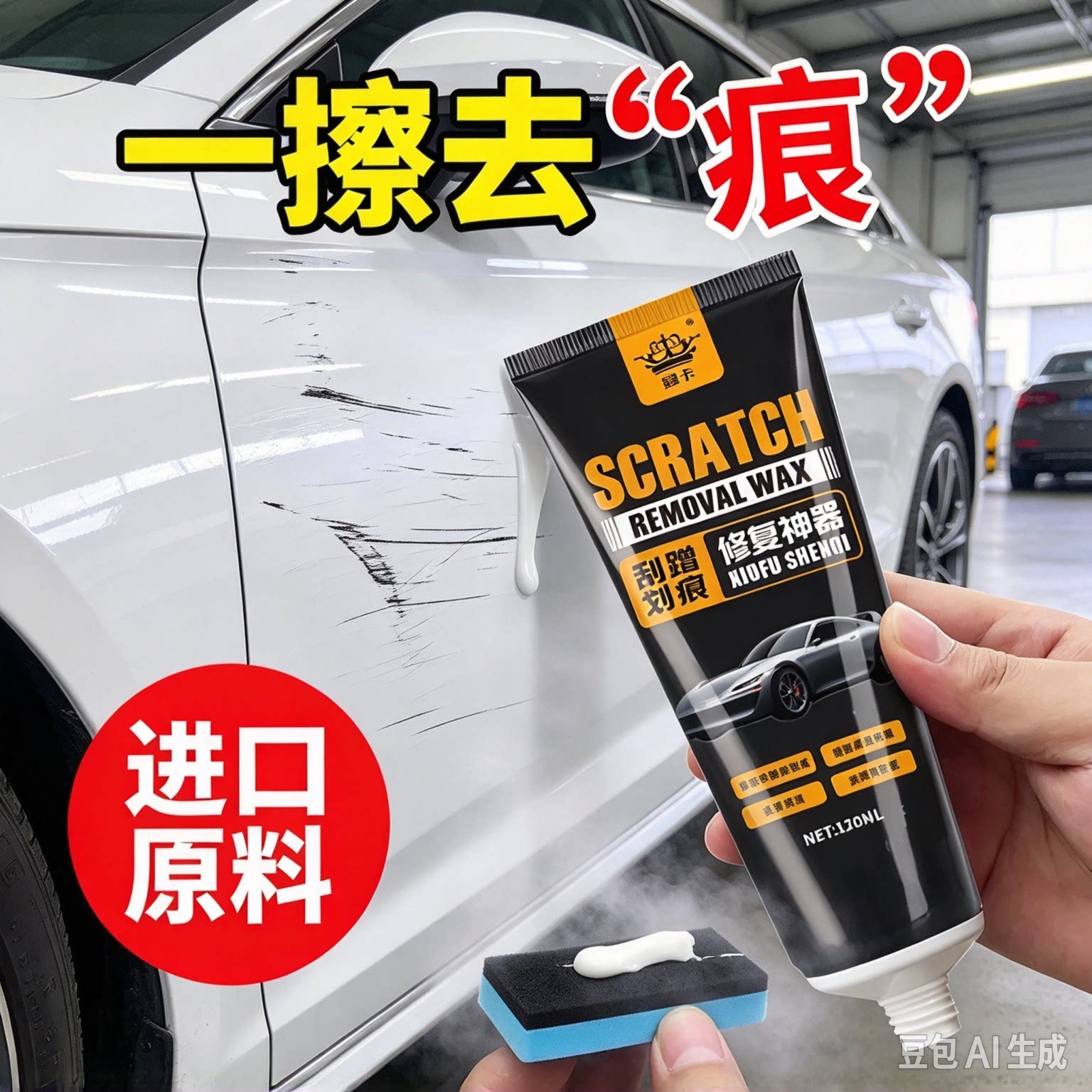 汽车划痕蜡漆面深度修复抛光蜡车身剐蹭去痕修补神器CJ