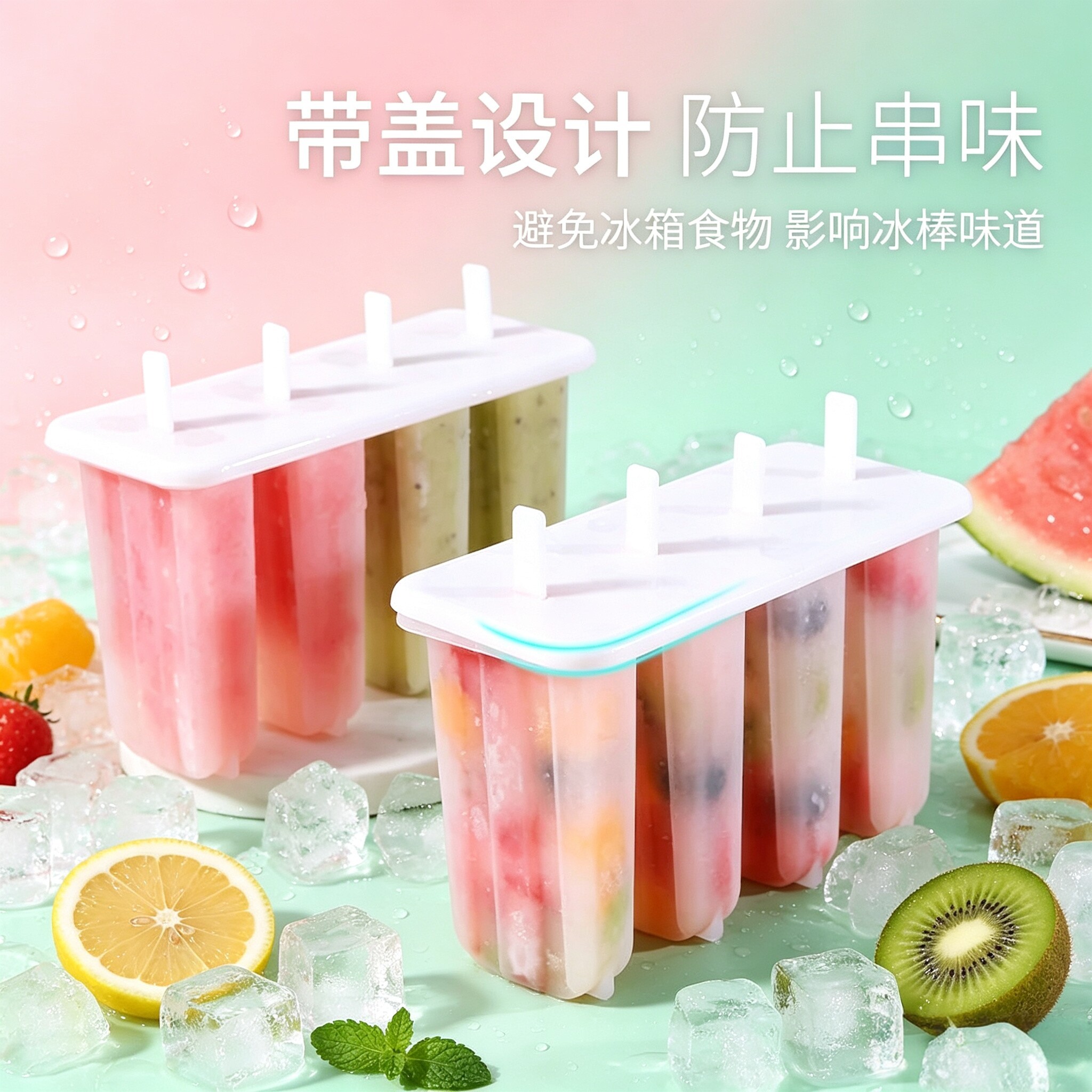 【送100木棍】网红爆款自制雪糕模具一整套冰棒模具冰激凌盒YS